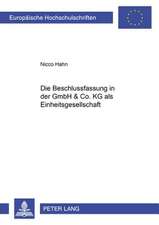 Die Beschlussfassung in Der Gmbh & Co. Kg ALS Einheitsgesellschaft: Un Analisis Lexico Funcional