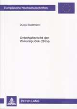 Unterhaltsrecht Der Volksrepublik China