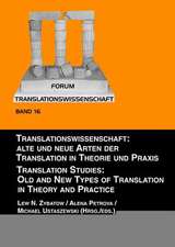 Translationswissenschaft: Old and New Types of Translation in Theory a