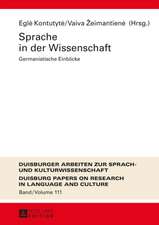 Sprache in Der Wissenschaft