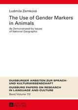 The Use of Gender Markers in Animals