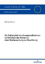 Die Zulässigkeit von Zwangsmaßnahmen im Verfahren des Widerrufs einer Strafaussetzung zur Bewährung