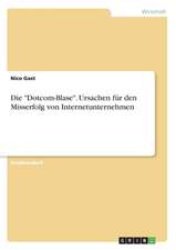 Die "Dotcom-Blase". Ursachen für den Misserfolg von Internetunternehmen