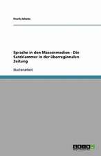 Sprache in den Massenmedien - Die Satzklammer in der überregionalen Zeitung