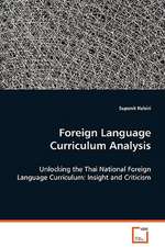 Foreign Language Curriculum Analysis