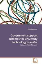 Government support schemes for university technology transfer