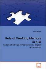 Role of Working Memory in SLA