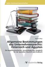 Allgemeine Bestimmungen des Unternehmensrechts: Österreich und Ägypten