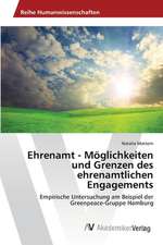 Ehrenamt - Möglichkeiten und Grenzen des ehrenamtlichen Engagements