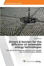 Drivers & barriers for the diffusion of renewable energy technologies