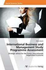 International Business and Management Study Programme Assessment