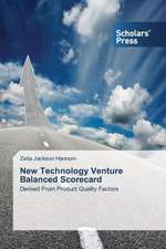 New Technology Venture Balanced Scorecard