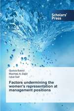 Factors Undermining the Women's Representation at Management Positions: Women Self Help Groups Carrying on Dairy Business