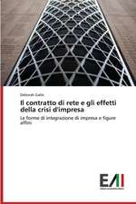 Il Contratto Di Rete E Gli Effetti Della Crisi D'Impresa