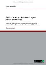 Wissenschaftliche Arbeit Philosophie: Würde der Kreatur?