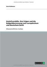 Kartellverstöße, ihre Folgen und die Bußgeldbemessung nach europäischem und deutschem Recht