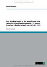 Der Strukturbruch in der amerikanischen Wirtschaftspolitik durch Herbert C. Hoover in seiner Präsidentschaft von 1929 bis 1933