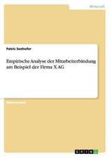 Empirische Analyse der Mitarbeiterbindung am Beispiel der Firma X AG