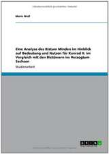 Eine Analyse des Bistum Minden im Hinblick auf Bedeutung und Nutzen für Konrad II. im Vergleich mit den Bistümern im Herzogtum Sachsen