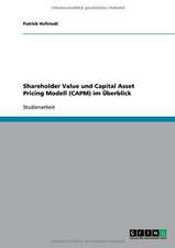 Shareholder Value und Capital Asset Pricing Modell (CAPM) im Überblick