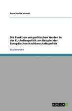 Die Funktion von politischen Werten in der EU-Außenpolitik am Beispiel der Europäischen Nachbarschaftspolitik