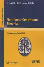 Non-linear Continuum Theories: Lectures given at a Summer School of the Centro Internazionale Matematico Estivo (C.I.M.E.) held in Bressanone (Bolzano), Italy, May 31-June 9, 1965