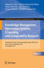 Knowledge Management, Information Systems, E-Learning, and Sustainability Research: Third World Summit on the Knowledge Society, WSKS 2010, Corfu, Greece, September 22-24, 2010, Proceedings, Part I