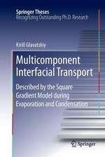 Multicomponent Interfacial Transport: Described by the Square Gradient Model during Evaporation and Condensation