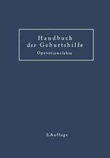 Geburtshilfliche Operationslehre: Ergänzungsband zum Handbuch der Geburtshilfe