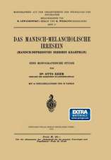 Das Manisch-Melancholische Irresein: Manisch-Depressives Irresein Kraepelin