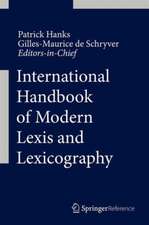 International Handbook of Modern Lexis and Lexicography