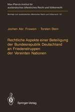 Rechtliche Aspekte einer Beteiligung der Bundesrepublik Deutschland an Friedenstruppen der Vereinten Nationen: Materialien des Kolloquiums vom 17./18. 8. 1989