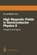 High Magnetic Fields in Semiconductor Physics II: Transport and Optics, Proceedings of the International Conference, Würzburg, Fed. Rep. of Germany, August 22–26, 1988