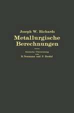 Metallurgische Berechnungen: Praktische Anwendung thermochemischer Rechenweise für Zwecke der Feuerungskunde, der Metallurgie des Eisens und anderer Metalle