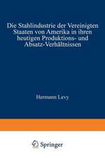 Die Stahlindustrie der Vereinigten Staaten von Amerika in ihren heutigen Produktions- und Absatz-Verhältnissen