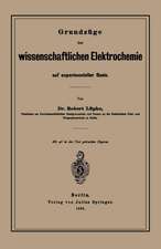 Grundzüge der wissenschaftlichen Elektrochemie auf experimenteller Basis