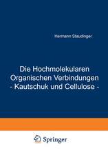 Die Hochmolekularen Organischen Verbindungen - Kautschuk und Cellulose -