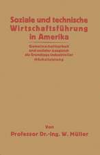 Soziale und technische Wirtschaftsführung in Amerika: Gemeinschaftsarbeit und sozialer Ausgleich als Grundlage industrieller Höchstleistung