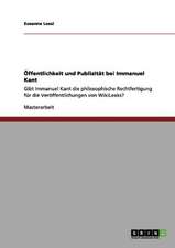 Öffentlichkeit und Publizität bei Immanuel Kant