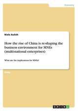 How the Rise of China Is Re-Shaping the Business Environment for Mnes (Multi-National Enterprises)