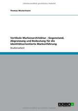 Vertikale Markenarchitektur - Gegenstand, Abgrenzung und Bedeutung für die identitätsorientierte Markenführung