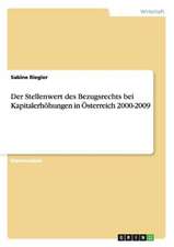 Der Stellenwert des Bezugsrechts bei Kapitalerhöhungen in Österreich 2000-2009