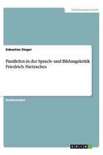 Parallelen in der Sprach- und Bildungskritik Friedrich Nietzsches