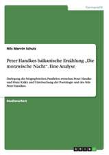 Peter Handkes balkanische Erzählung "Die morawische Nacht". Eine Analyse