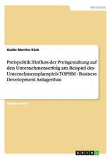 Preispolitik: Einfluss der Preisgestaltung auf den Unternehmenserfolg am Beispiel des Unternehmensplanspiels TOPSIM - Business Development Anlagenbau