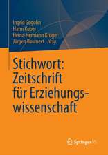 Stichwort: Zeitschrift für Erziehungswissenschaft