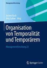 Organisation von Temporalität und Temporärem: Managementforschung 23