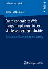 Energieorientierte Walzprogrammplanung in der stahlerzeugenden Industrie: Konzeption, Modellierung und Lösung