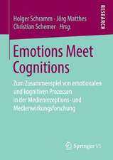 Emotions Meet Cognitions: Zum Zusammenspiel von emotionalen und kognitiven Prozessen in der Medienrezeptions- und Medienwirkungsforschung