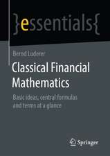 Classical Financial Mathematics: Basic Ideas, Central Formulas and Terms at a Glance